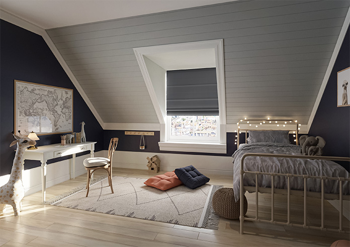 Luxe Velvet, Steel - Roman Blind - Image 6